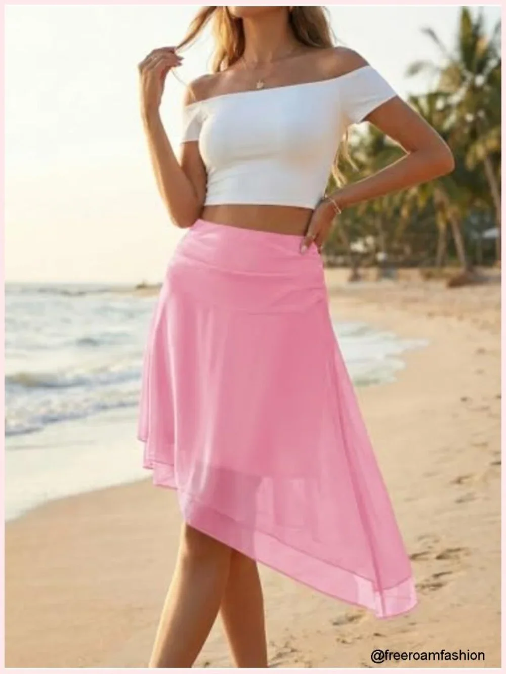Midi Skirt Mesh Ruched Asymmetrical High Waisted Tiered Loose Flowy Long Skirts